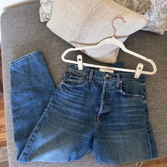 MOTHER Women's barrel Leg Jeans - Blue size 28 - Picture 5 of 8